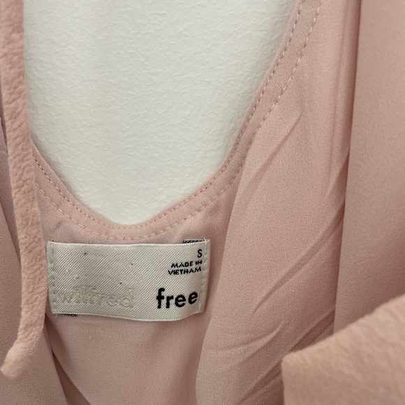 Aritzia Wilfred Free Felicity Slip Dress PINK S | Strappy Open Back Minimalist - Picture 6 of 6